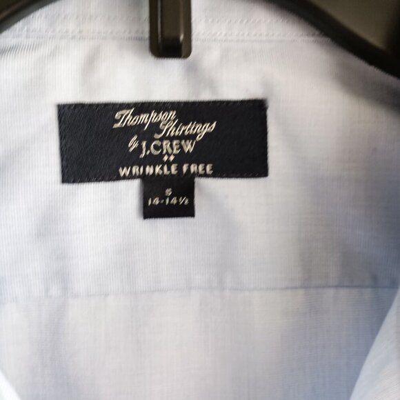 J. Crew Thompson Shirtings Men's Blue Dress Shirt S 14-14.5 Excellent - Picture 4 of 5